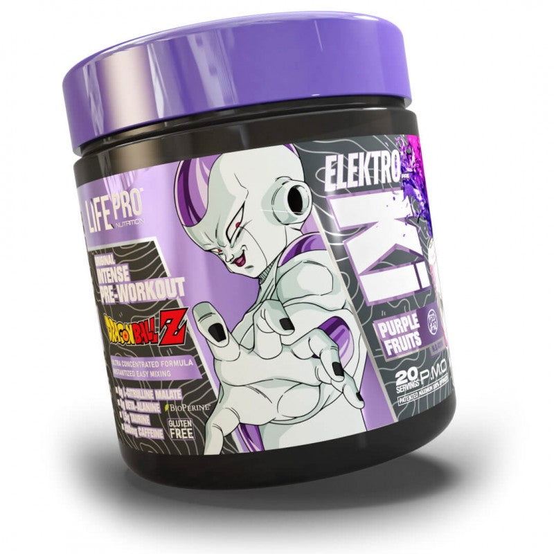 Preentreno Life Pro Elektro Cafein free Dragon Ball Z Limited Edition 400g Purple Fruits
