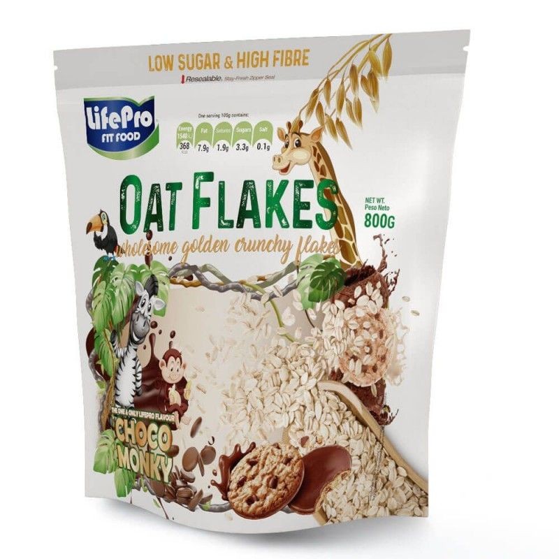 Life Pro Fit Food Copos De Avena 800g CHOCO MONKY