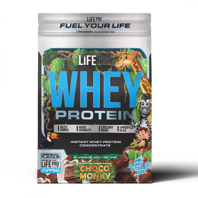Life Pro Whey Choco Monky 1kg Bag Edition
