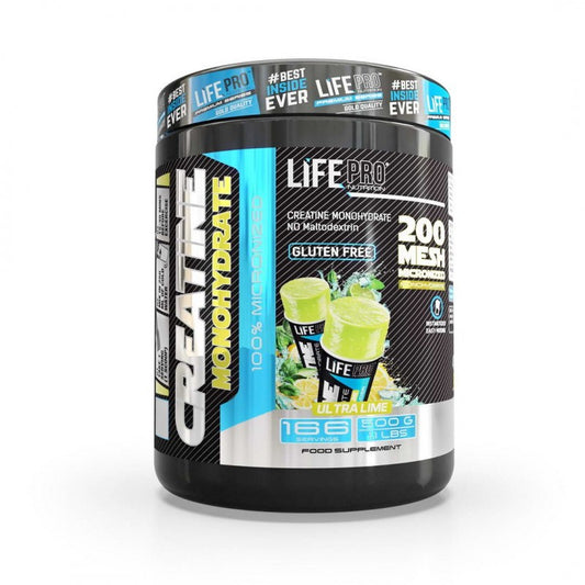 Life Pro Creatine Monohydrate 200mesh 500g Ultra lime