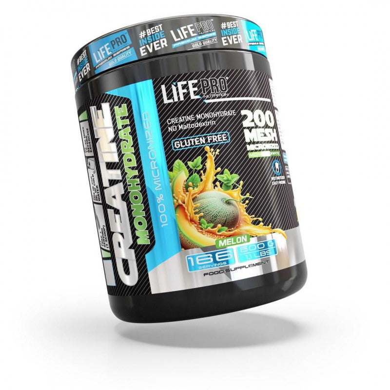 Life Pro Creatine Monohydrate 200mesh 500g Melon.