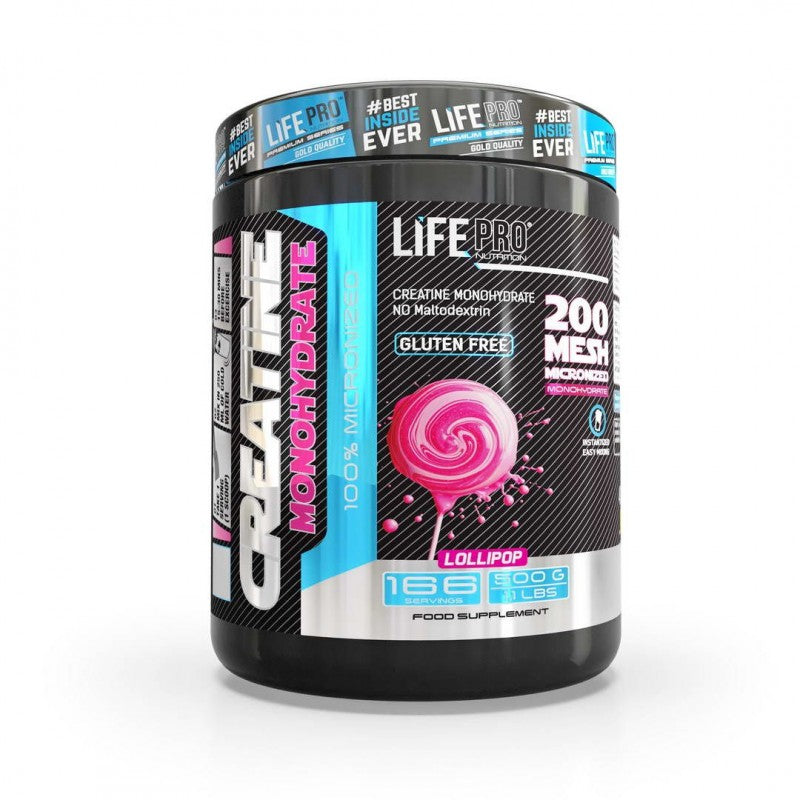Life Pro Creatine Monohydrate 200mesh 500g Lollypop