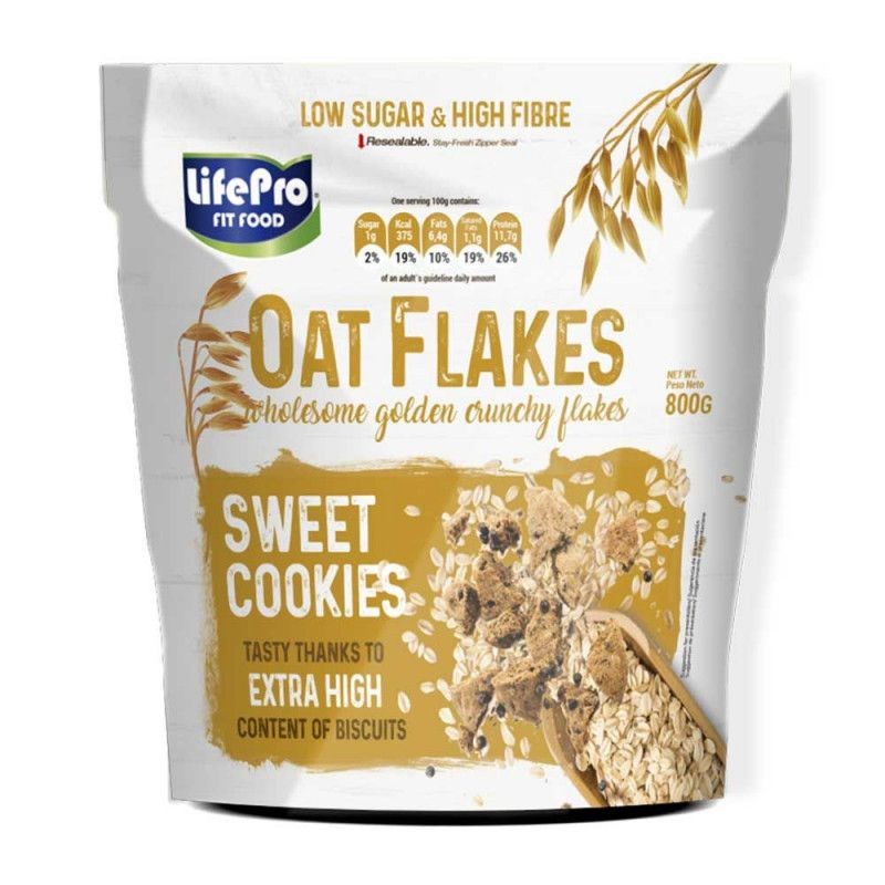 Life Pro Fit Food Copos De Avena 800g COOKIES